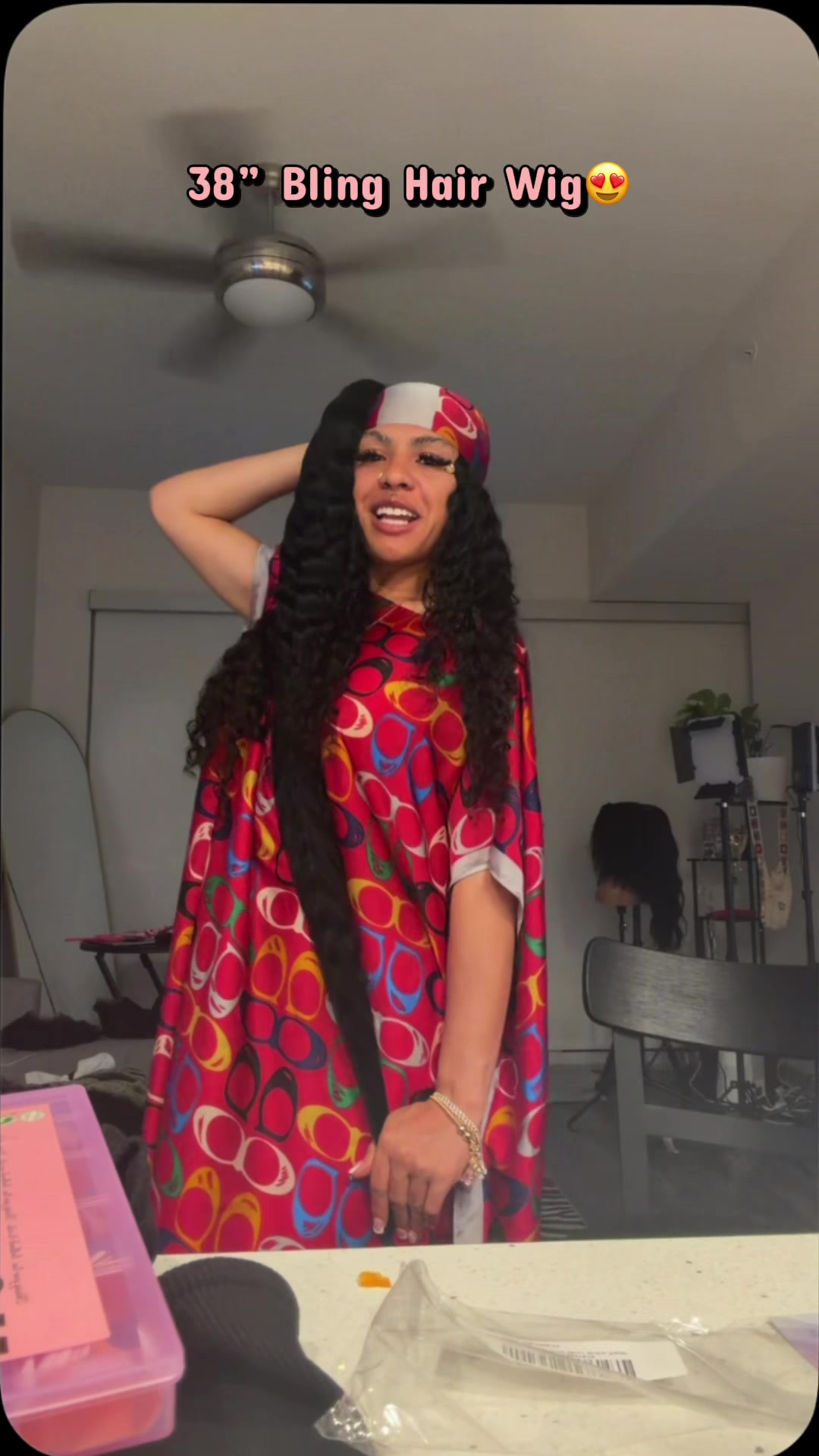 TikTok post by @kelani2bad for Bling Hair. Caption reads: [...] TRUE ASF & ima give em that😍😍😍 @Bling....