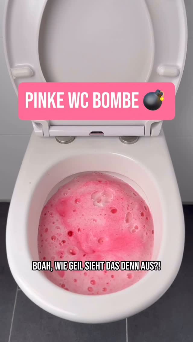 Instagram post by @aboutmalte for everdrop. Caption reads: Der Pinke WC Schaum ist wieder da! 😃🩷 Ich musste....