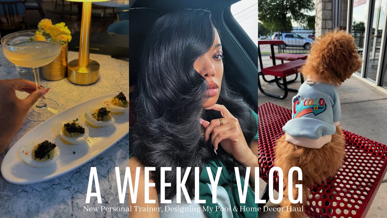 YouTube post by @PeytonCharles for Doggielawn. Caption reads: WEEKLY VLOG | Motorcycle Shopping, Home Decor Haul....