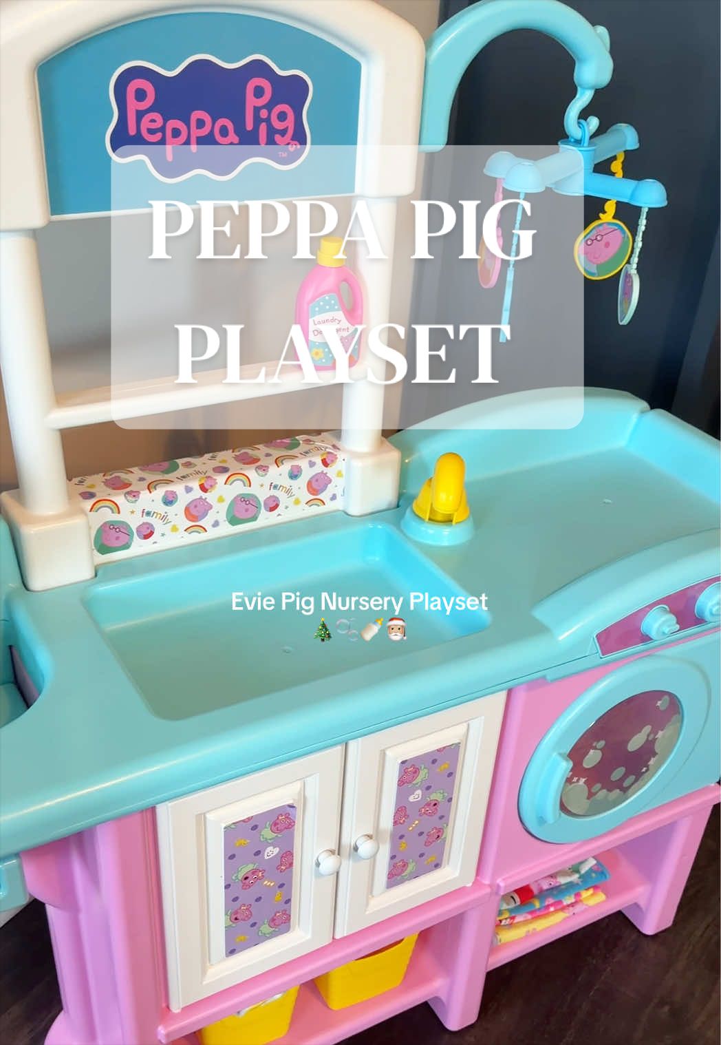 TikTok post by @holdyoldy for World Tech Toys. Caption reads: [...] #toddlermom #peppapigtoys #playset @World....