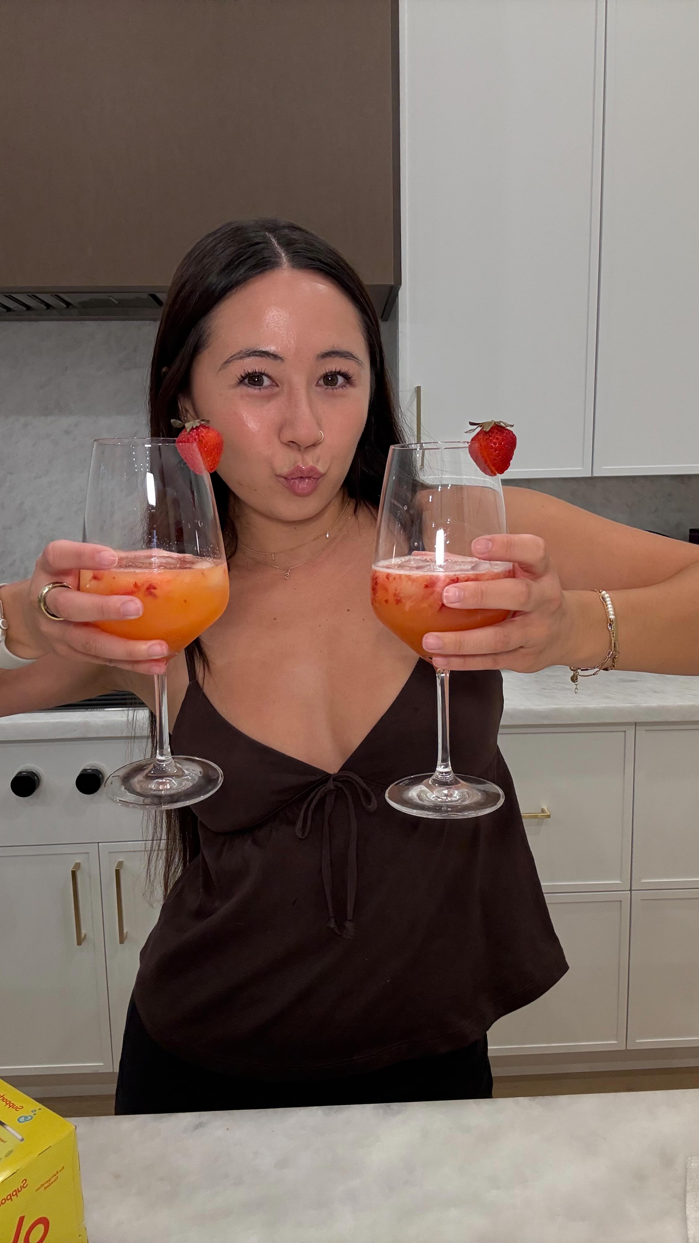 Instagram post by @jujurchan for OLIPOP. Caption reads: Back home which means mocktail time with OLIPOP is....