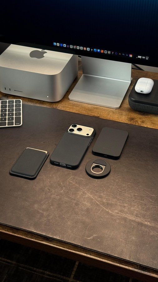 Instagram post by @imaaduuddin for PITAKA. Caption reads: @ipitaka.global Just Leveled Up My iPhone 17 Pro....