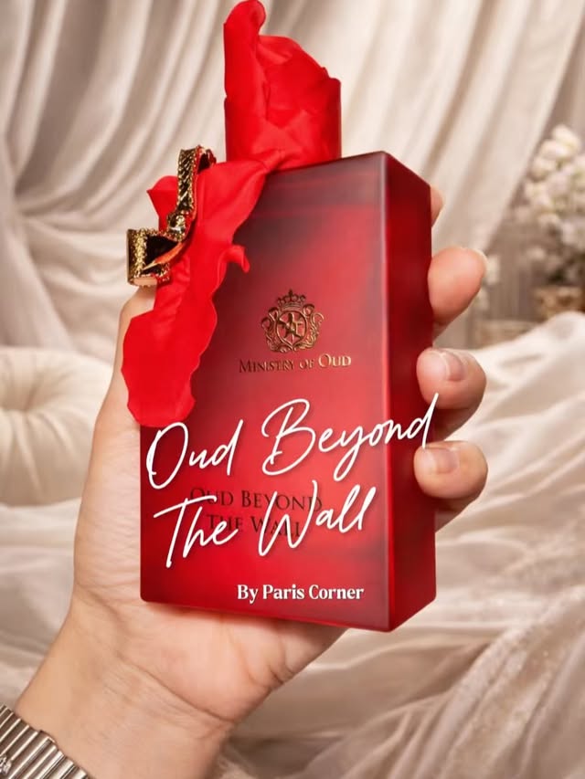 Instagram post by @scents_and_smells for Paris Corner Perfumes. Caption reads: From the very first spray, Oud Beyond The Wall....