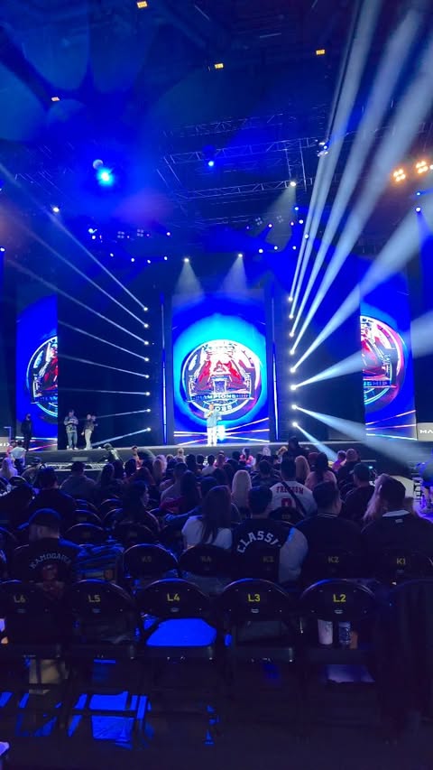 Instagram post by @muscleunited_tv for FLEX Magazine. Caption reads: Asian Championship 🇹🇼 

This stage is completely....