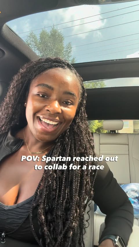 Instagram post by @sallytiana_ for Spartan. Caption reads: Spartan mode: ACTIVATED. 🏃🏾‍♀️🔥 I’m [...].