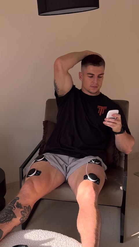 Instagram post by @toby_buckland for Compex. Caption reads: Secrets Out @compex_uk 😳 

Training Hard Takes It....