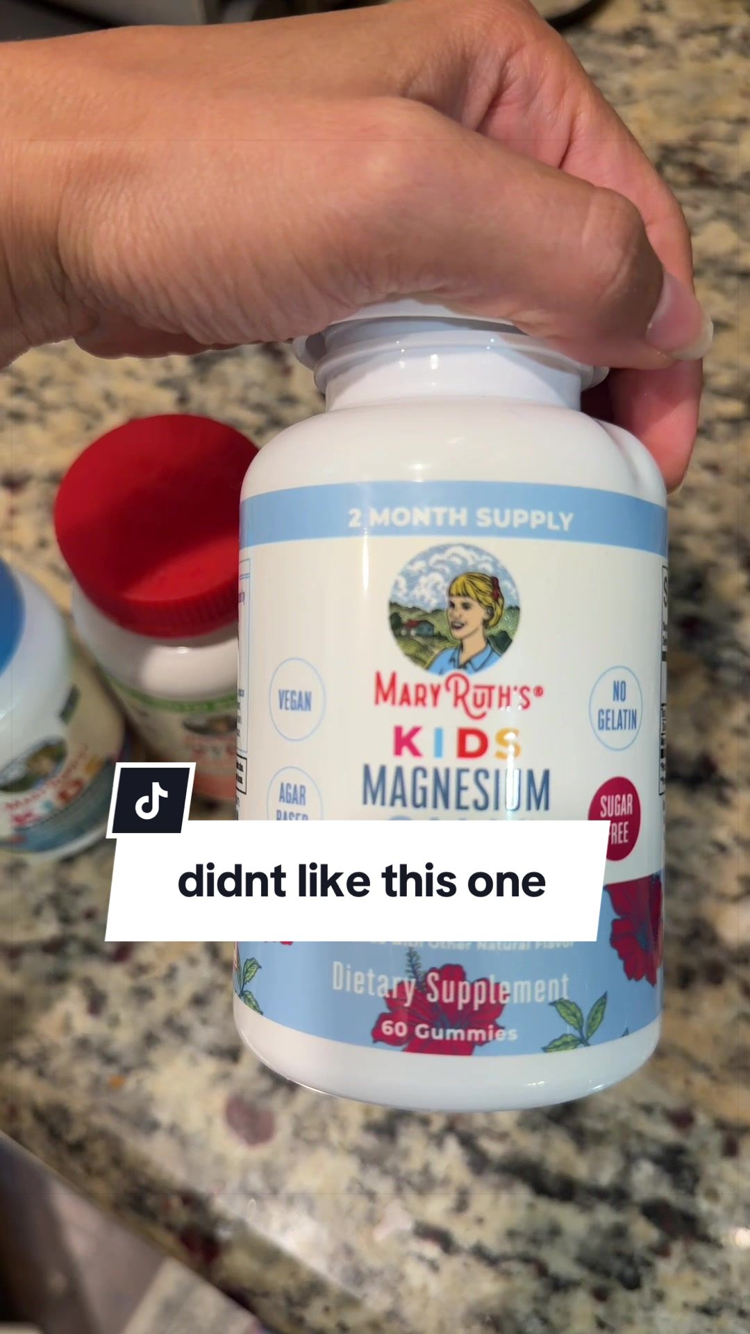 TikTok post by @ameirahhsays for MaryRuth's Kids. Caption reads: They didn’t like that flavor but they love the....