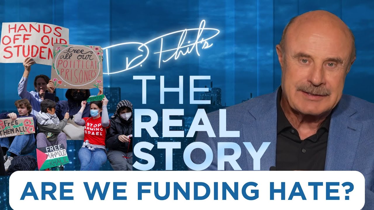 YouTube post by @DrPhilPrimetime for Echo Water. Caption reads: Dr. Phil: Taxpayer Money Fueling Anti-American....