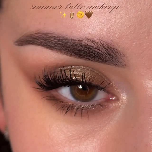 Instagram post by @paulina_kurkowska for Morphe. Caption reads: Summer latte makeup ✨🧋☀️ 
{współpraca z....