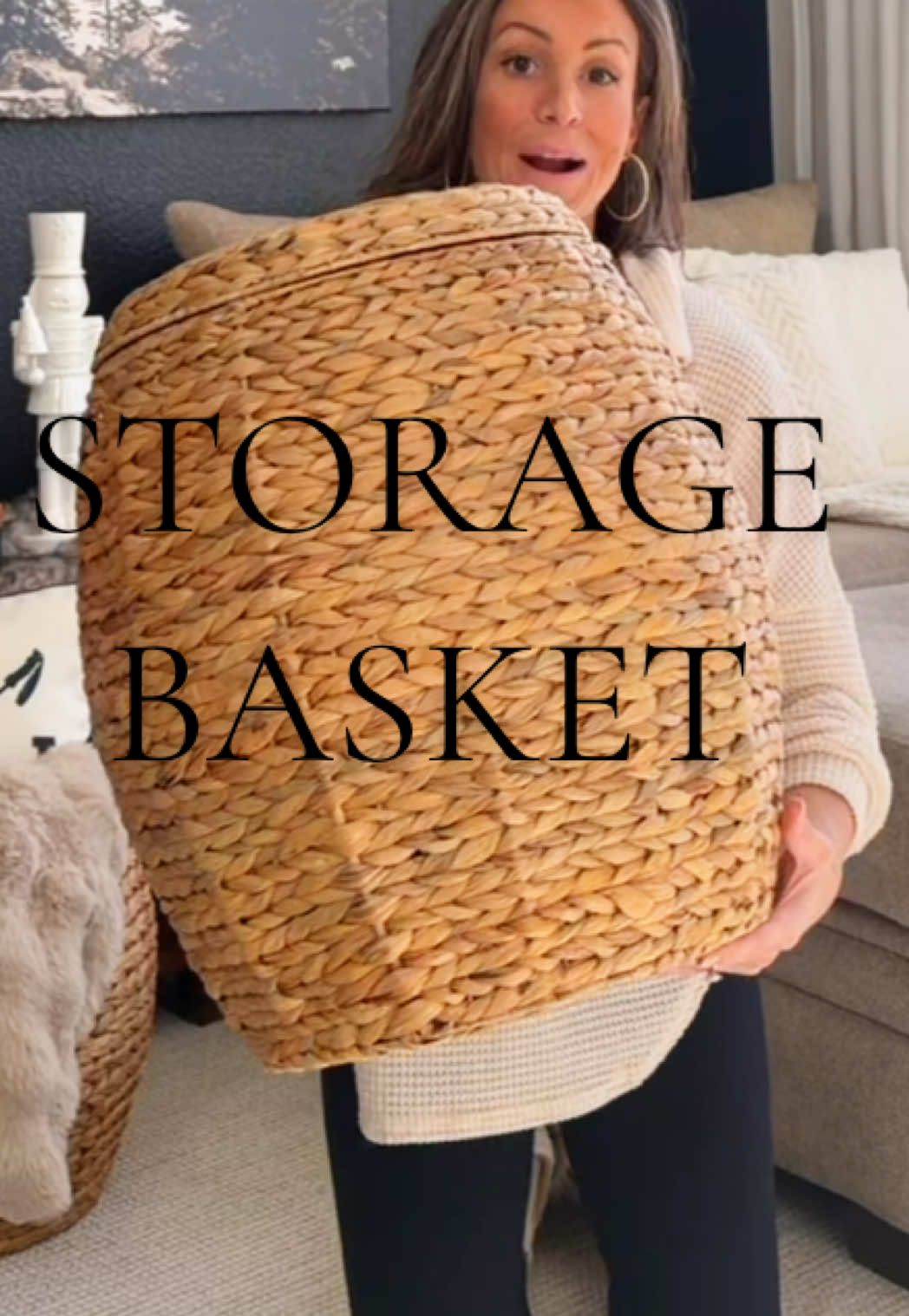 TikTok post by @maihomestyle for Best Choice Products. Caption reads: Storage basket that actually holds its shape — no....