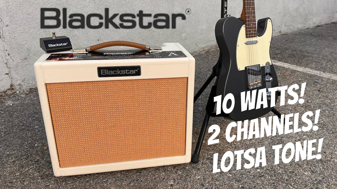 YouTube post by @PeteThorn for Blackstar Amps. Caption reads: 10 WATTS OF SWEET TUBE TONES! Blackstar TV10A.