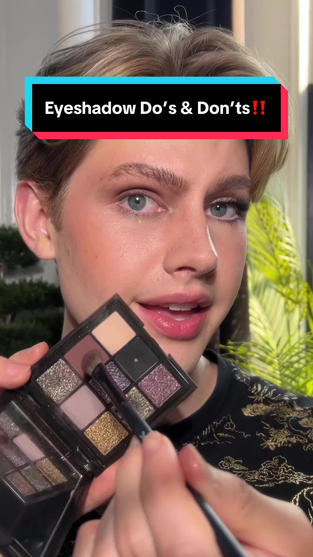 TikTok post by @trevorbarrett for Dose of Colors. Caption reads: The Do’s & Don’ts of Eyeshadow Blending‼️Save this....