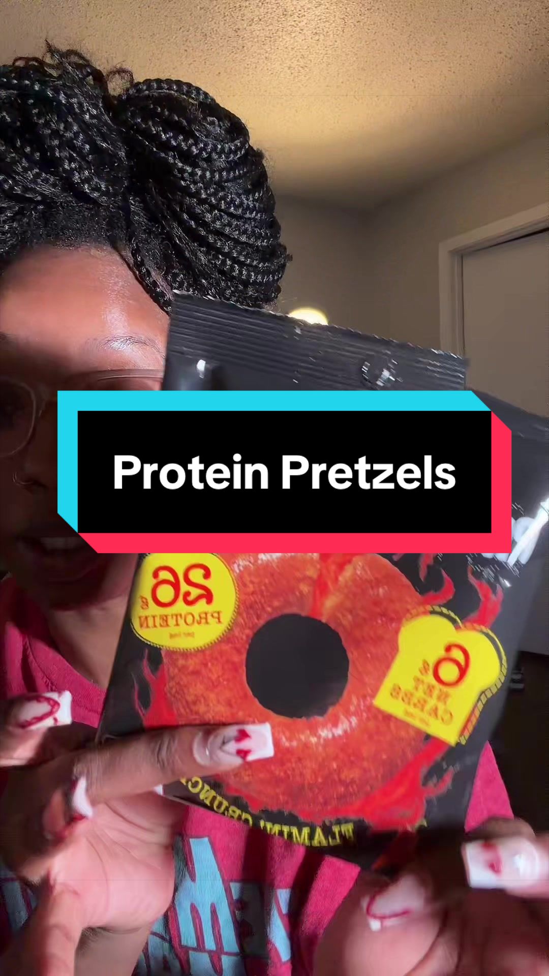 TikTok post by @that.girl.zy for Crisp Power. Caption reads: [...] it too easy to hit my protein goals🥳 @Crisp....
