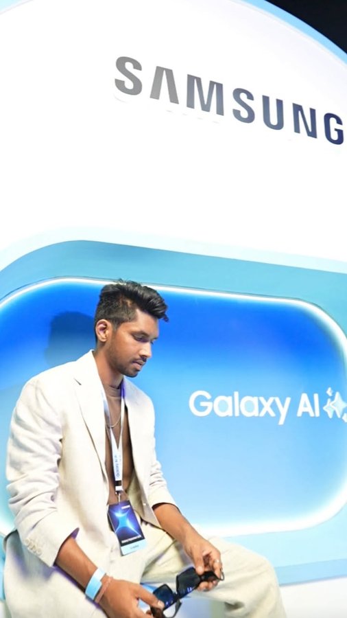 Instagram post by @dhirajjjjj_ for Samsung India. Caption reads: [...] my first vlog is with @samsungindia !❤️ How....