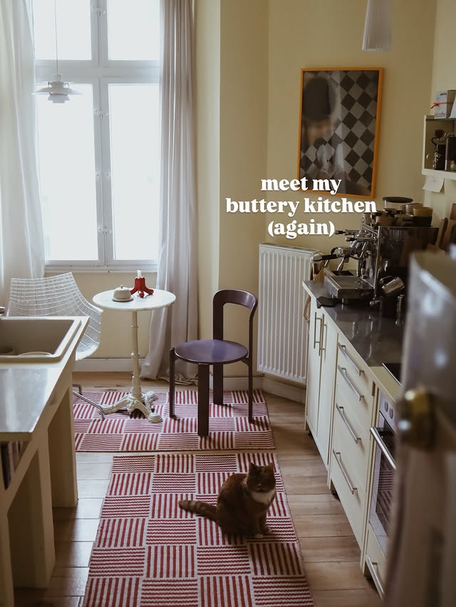 Instagram post by @doitbutdoitnow for Louis Poulsen. Caption reads: Meet the other part(s) of my buttery kitchen....