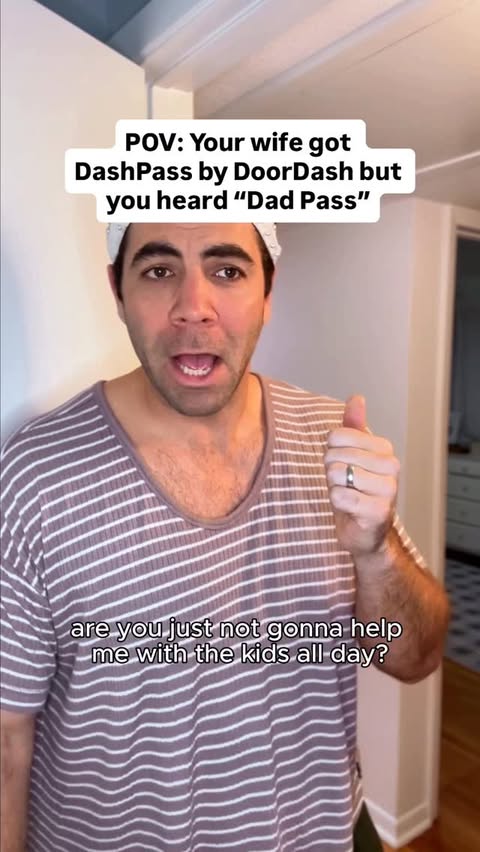 Instagram post by @jon.thedad for DoorDash. Caption reads: Ohhh, a DashPass from DoorDash...that makes way....