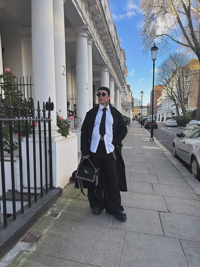 Instagram post by an influencer for MARY WYATT. Caption reads: [...] Shirt - @asos Trousers - @marywyatt *gifted....