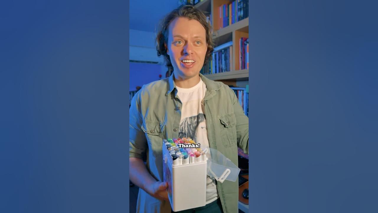 YouTube post by @lplucasarts for Ohuhu. Caption reads: When ARTISTS forget to buy a GIFT #shorts #art.