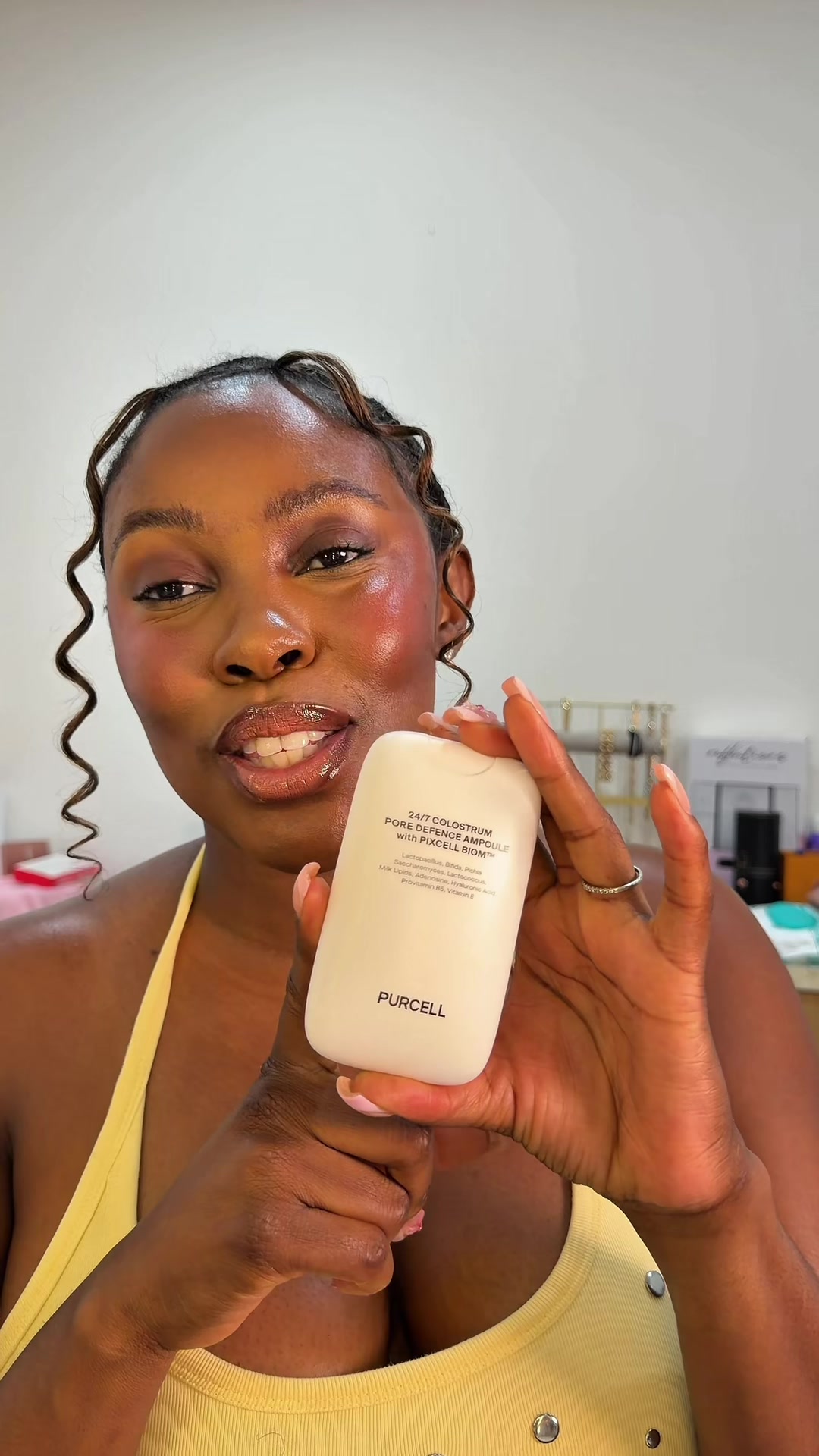 TikTok post by @lihle_khambule_ for Purcell. Caption reads: Purcell 24/7 colostrum @PURCELL US #purcell [...].