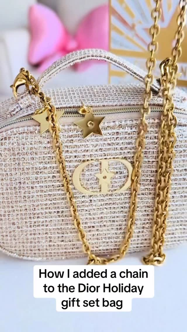 Instagram post by @jenniferlovescouture for Into The Gloss. Caption reads: Dior Holiday Gift sets. How I added a chain. 

New....