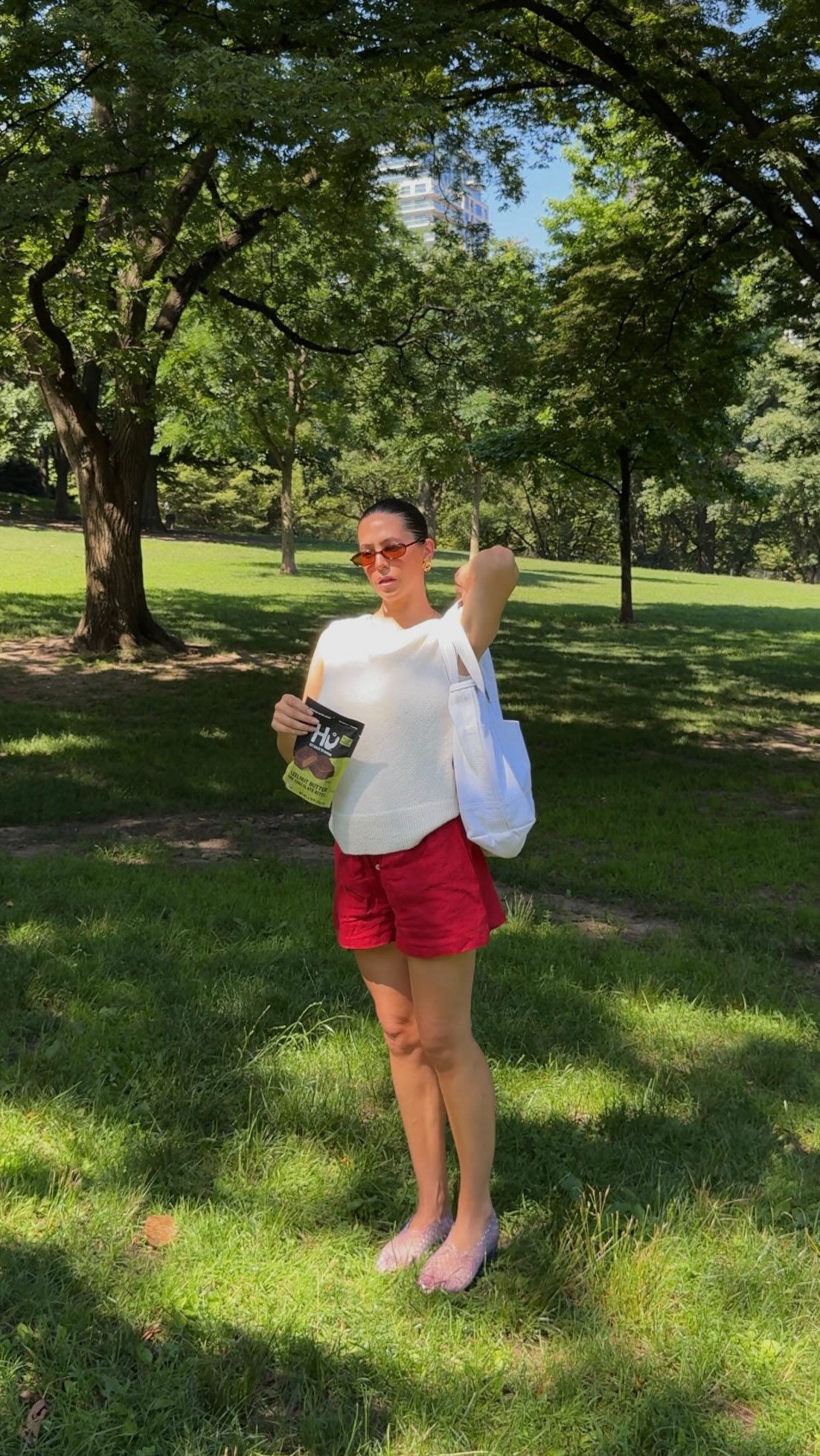 Instagram post by @jules.jacobson for Hu Kitchen. Caption reads: for everyone like me who needs a “sweet treat”....