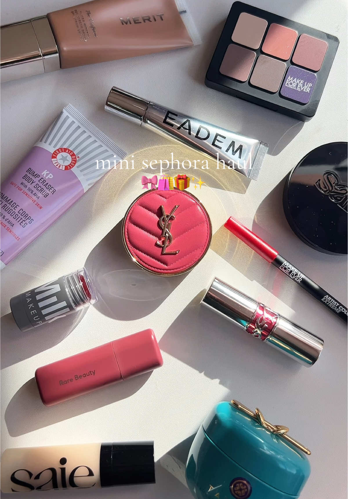 TikTok post by @meeno.x for Touchland. Caption reads: [...] #preppyaesthetic #minihaul #asmr #fyp....