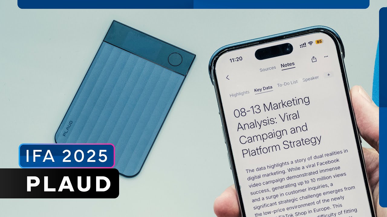 YouTube post by @FenchelJanisch2 for Flickr. Caption reads: Discovering the innovative Plaud Note Pro AI note....