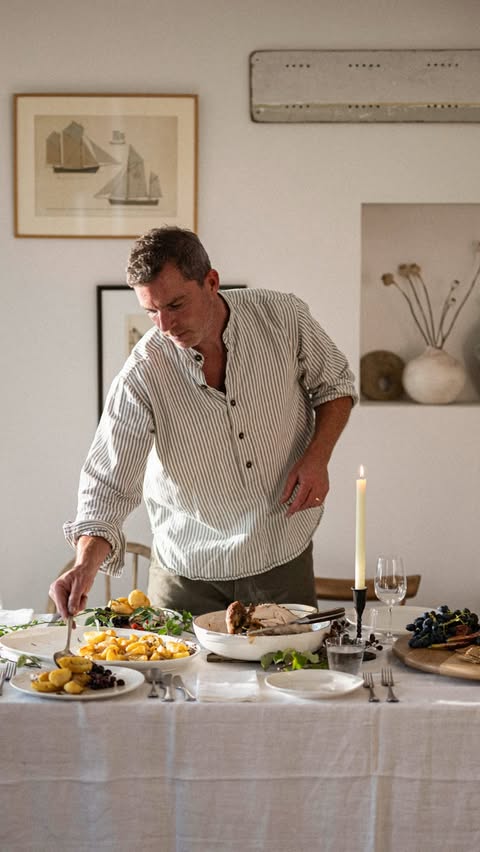 Instagram post by @gill.meller for The White Company. Caption reads: [...] collection of beautiful pieces from....