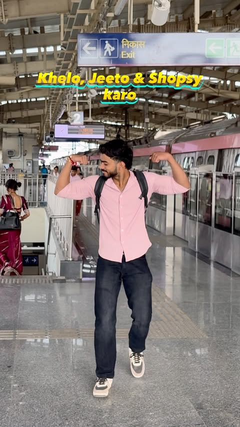 Instagram post by @yash.thakur321 for Shopsy Selects. Caption reads: POV:- Metro ka travel time ab supercoin earn krne....