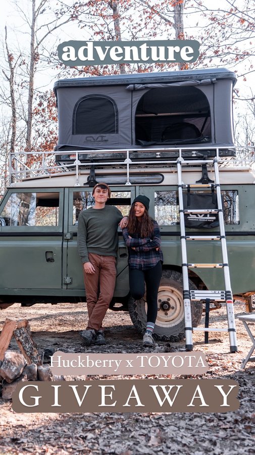 Instagram post by @chadandclaire for Huckberry. Caption reads: [...] covered? 🌎 ✨ We’ve teamed up with....