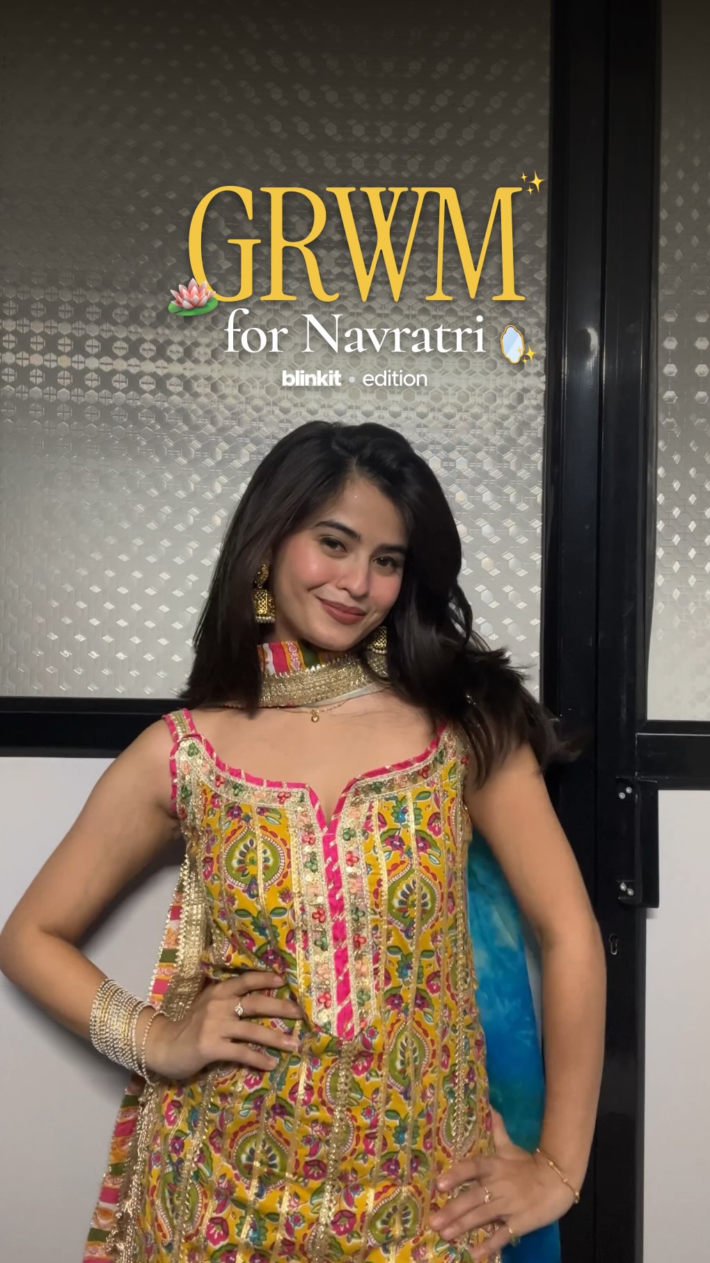 Instagram post by @shanice_1820 for Kiro Beauty. Caption reads: Getting my glow on for a night of Garba! 💫 I love....