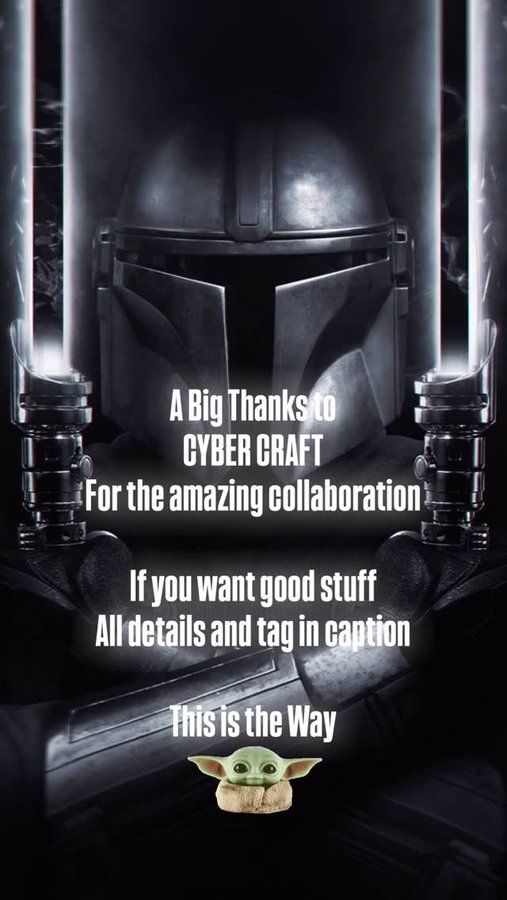 Instagram post by @stylouz_cosplay for CyberCraft. Caption reads: A Big thanks to @cybercraft for our New Star Wars....