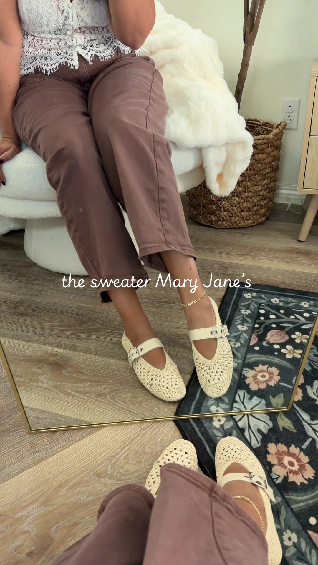 TikTok post by @gmasfavfinds for Cushionaire. Caption reads: [...] obsessed with these Mary Jane’s @Cushionaire....