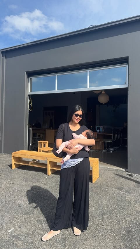 Instagram post by @theresadacio for Kindred Bravely. Caption reads: [...] fatigue as a new mom thanks to....