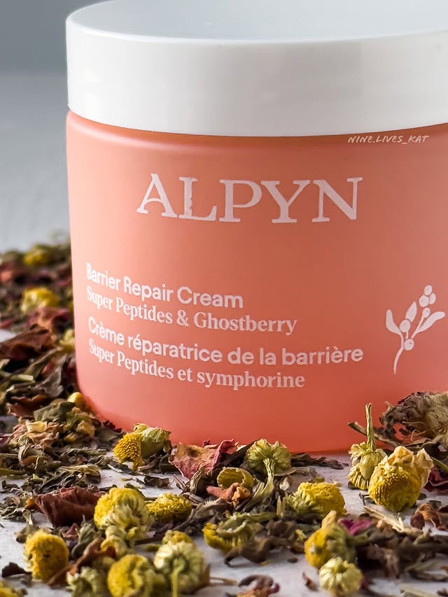 Instagram post by @nine.lives_kat for Alpyn Beauty. Caption reads: [...] Skin From Out and Within!✨....