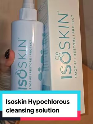 TikTok post by @shannonsfinds94 for ISOCLEAN Ireland. Caption reads: Isoskin hypochlorous cleansing solution spray @The....