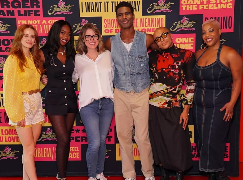 Instagram post by @jillianelaine for Segerstrom Center for the Arts. Caption reads: I’d always heard &Juliet was a fun Broadway show…....