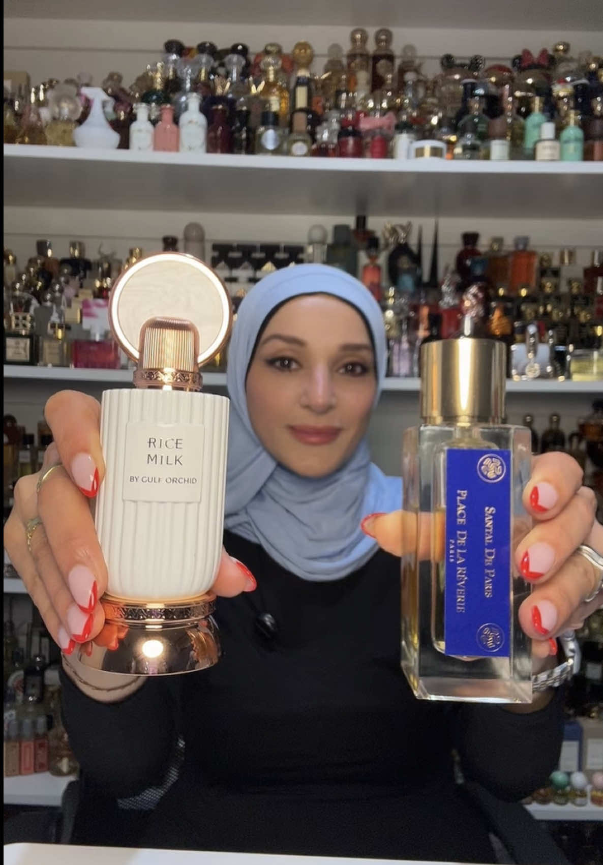 TikTok post by @inemanshome for Gulf Orchid. Caption reads: Comparing Rice Milk by Gulf Orchid to Santal de....