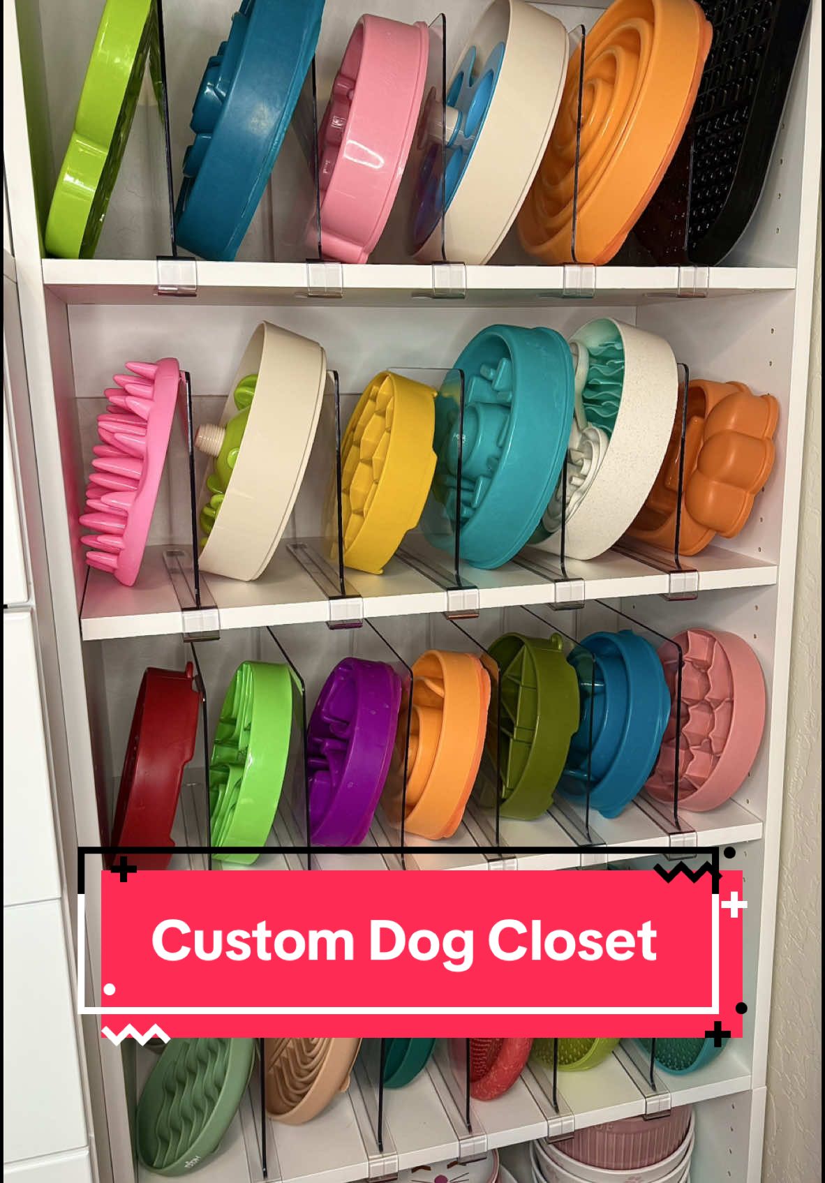 TikTok post by @kaylakowalskinutrition for Modular Closets. Caption reads: [...] custom closet 🛠️🐕 Thank you to @Modular....