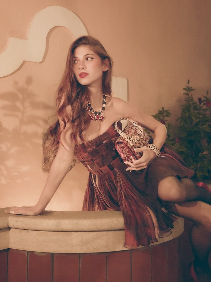 Instagram post by @nickypassarella for Roberto Cavalli. Caption reads: getting ready for the party✨ 

shooted by....