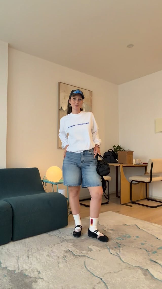 Instagram post by @andreamichelleindy for Ford Performance. Caption reads: Day 1 at the AusGP with @fordracing 💙 Fit check....