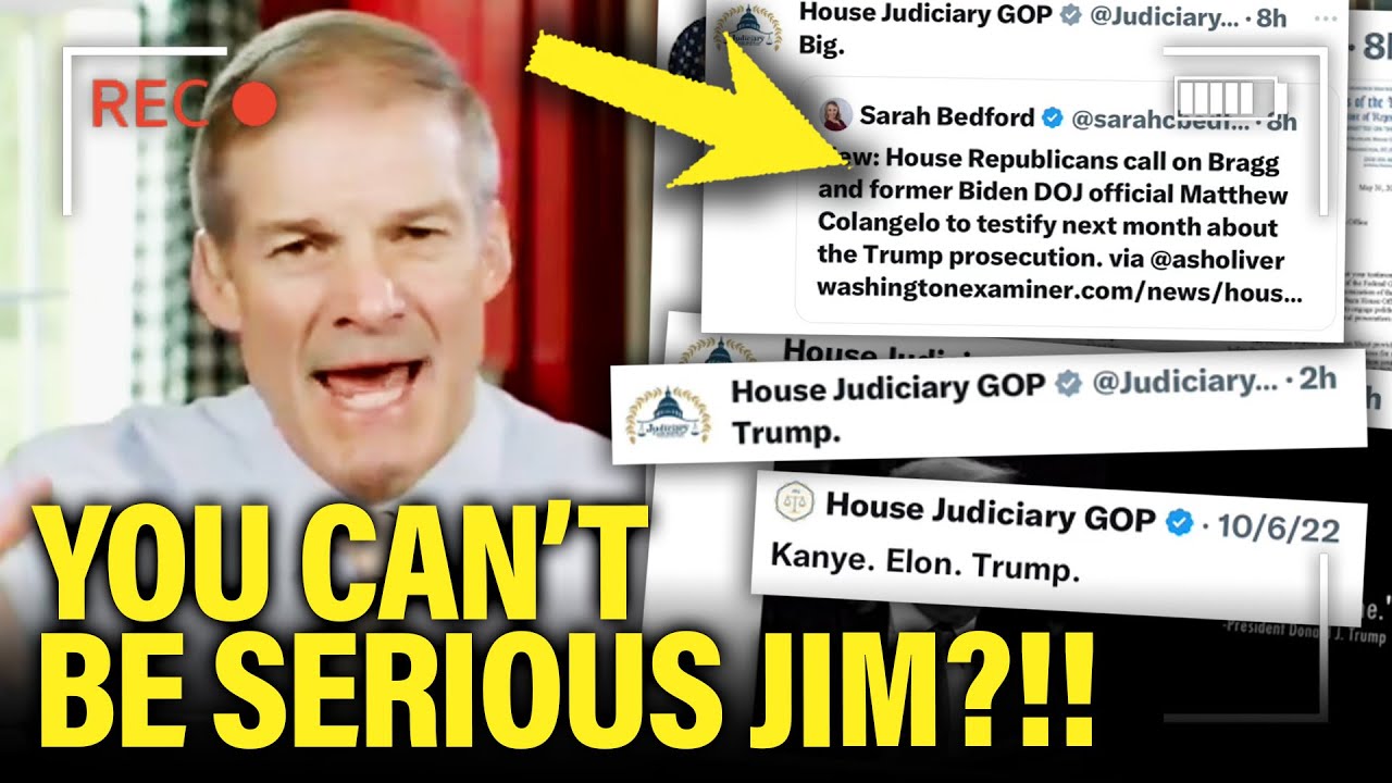 YouTube post by @MeidasTouch for Cuts Clothing. Caption reads: GOP Leaders TORCH THEMSELVES for GUILTY TRUMP.