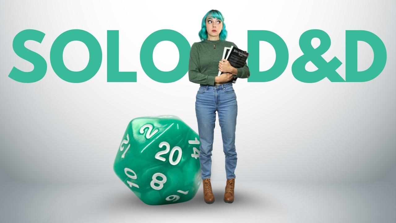 YouTube post by @GinnyDi for World Anvil. Caption reads: What it’s REALLY like to play D&D by yourself.
