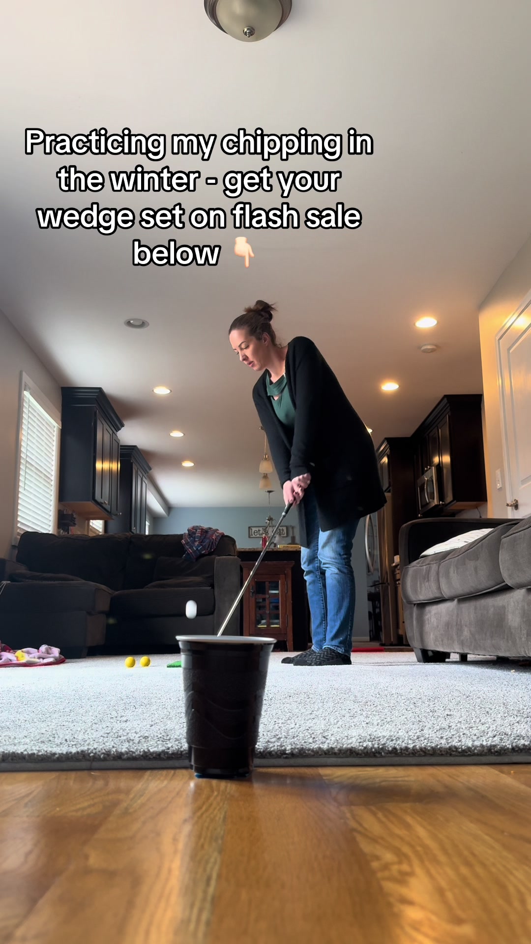 TikTok post by @stephanieshoppingspecial for 69 Golf. Caption reads: [...] 35" Steel Shaft #blackfridaydeals @69 Golf....