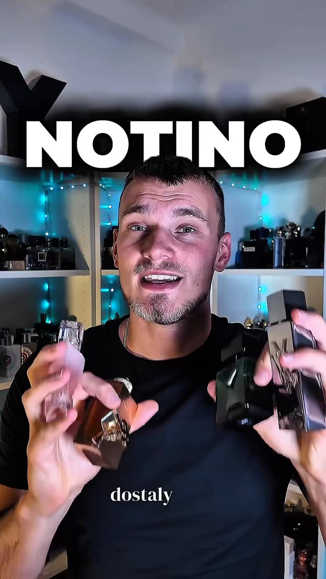 Instagram post by @parfemovykristian for Notino Slovakia. Caption reads: Toto jsou parfémy, které seženeš na notino.cz ve....