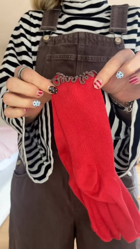 Instagram post by @wearsschatzy for Free People. Caption reads: Dungarees and stripes! Name a happier....