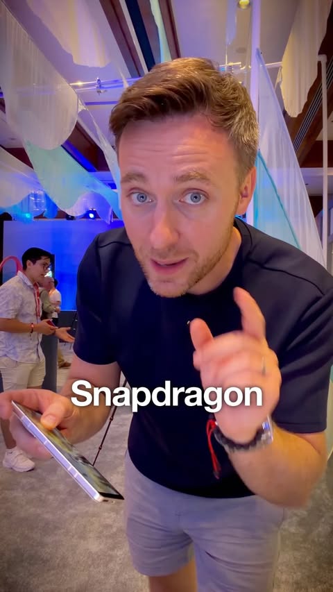 Instagram post by @thetechchap for Snapdragon. Caption reads: [...] want to see this! 👀 #sponsoredbysnapdragon....