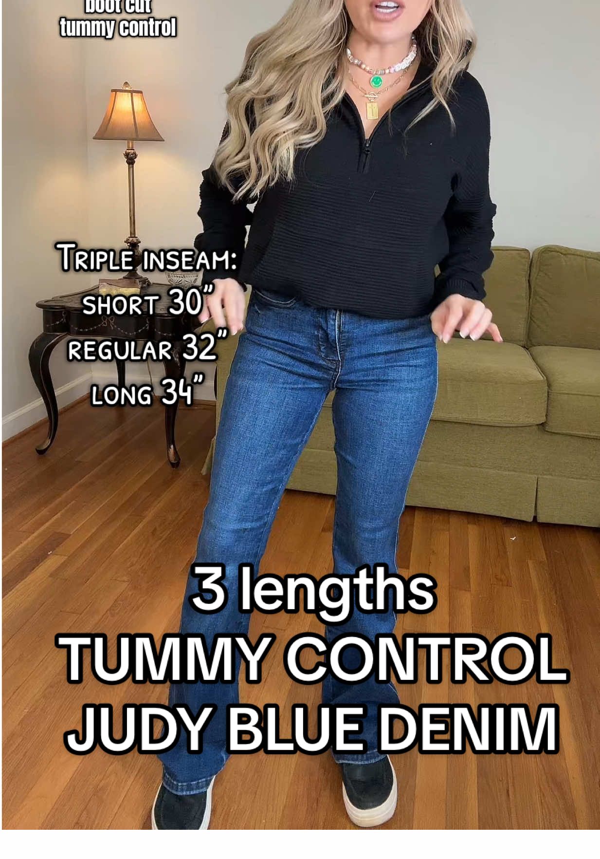 TikTok post by @totallysb for Walker Rose. Caption reads: [...] allllll the tummy flattening denim!! @Walker....