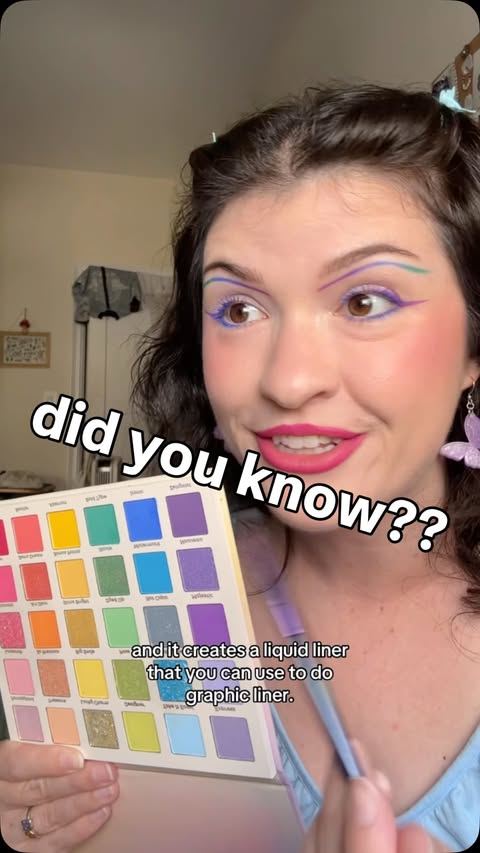Instagram post by @glamgio_nyc for ColourPop Cosmetics. Caption reads: [...] into Hue eyeshadow palette from....