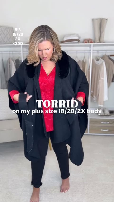 Instagram post by @ashley_dorough for Torrid. Caption reads: SIZES 6X-MEDIUM ✨ FOR THE BELLY BABES TORRID....